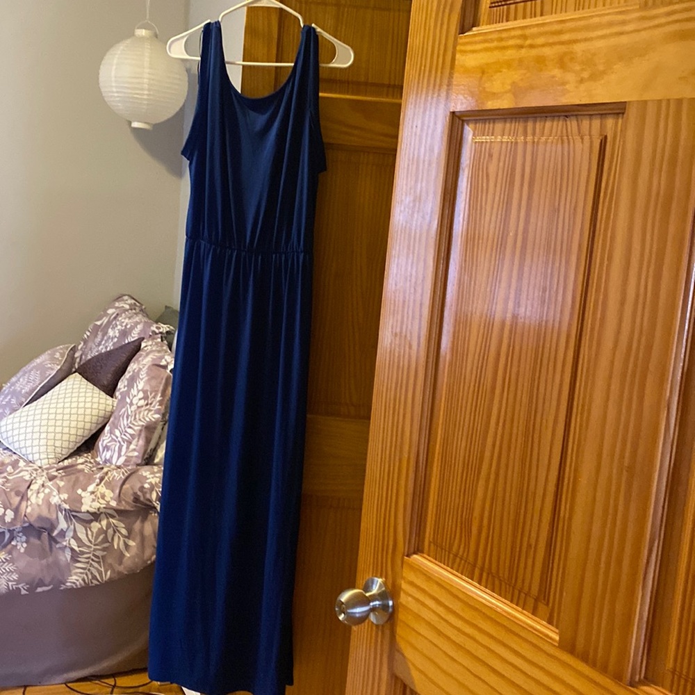 Cerulean Blue Floor Length Maxi Dress from H&M